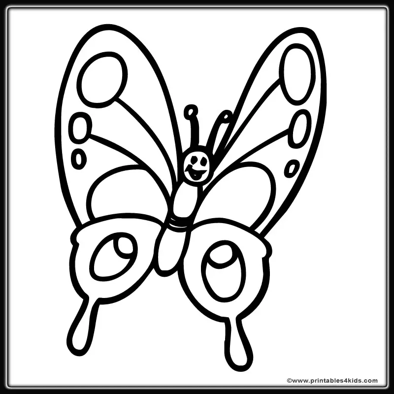 free preschool butterfly coloring pages - photo #13