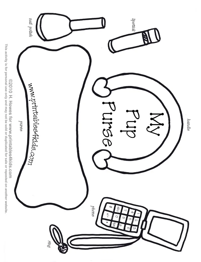 wallet coloring pages - photo #7